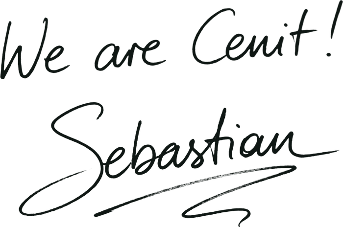 Sebastián's signature — We are Cenit!